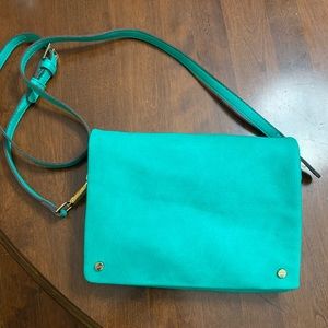 Teal cross body purse